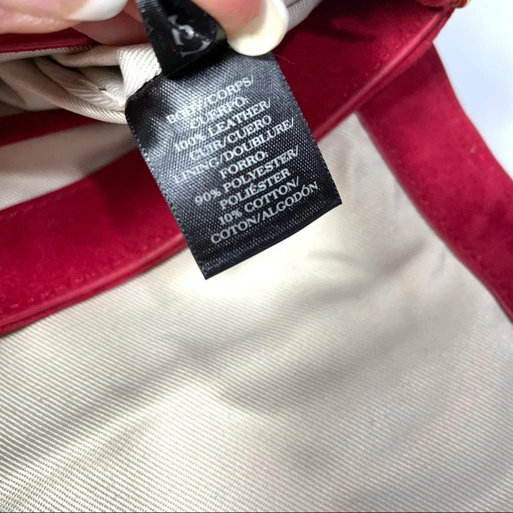 ANN TAYLOR Bella red Suede leather clutch bag - Picture 14 of 14